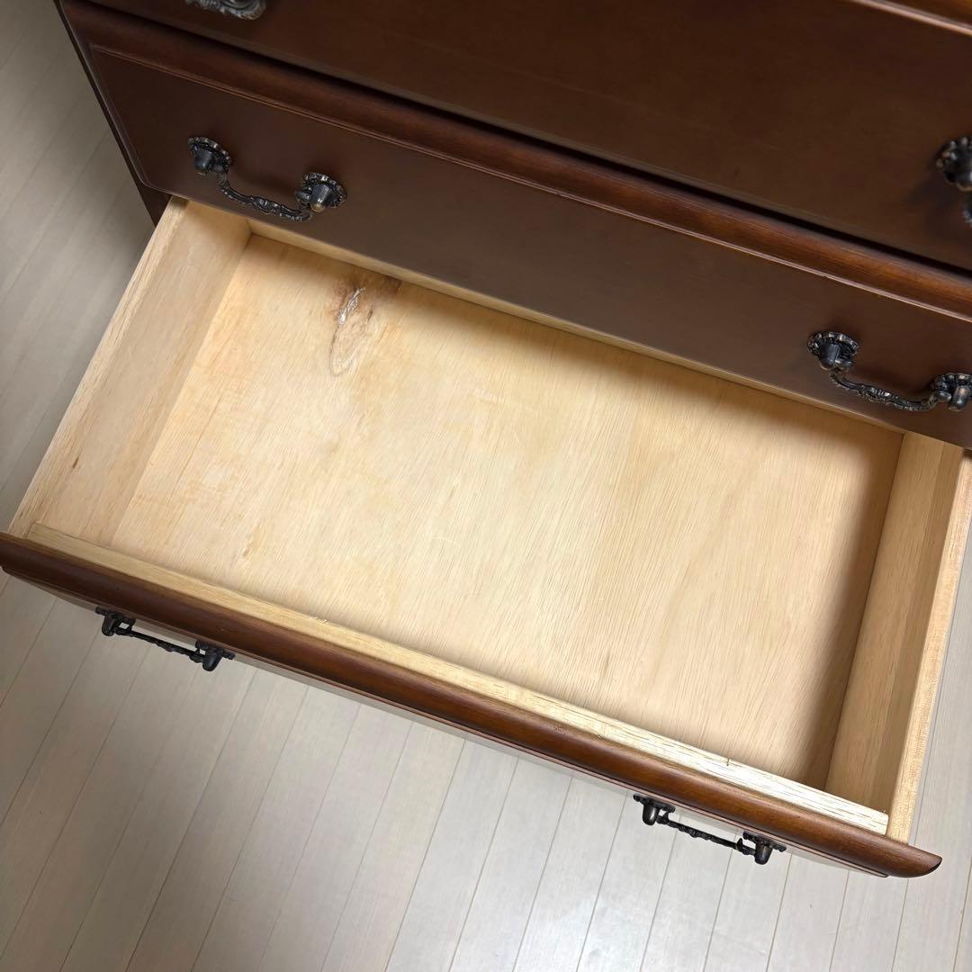 北欧　アンティーク　チェスト　5段　ヴィンテージ　収納棚　箪笥　木製チェスト