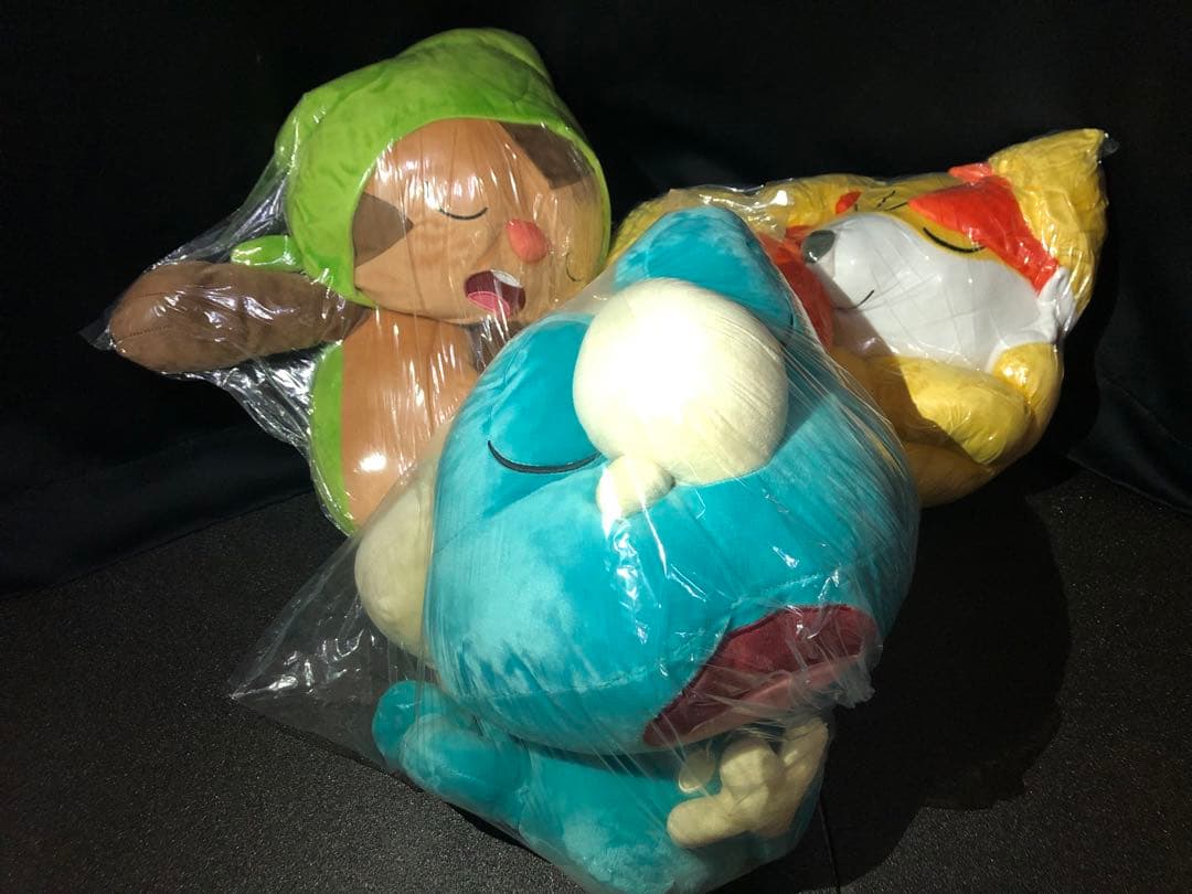 2015正月限定 初夢ぬいぐるみ フォッコ等セット限定袋付き　ポケモン　御三家