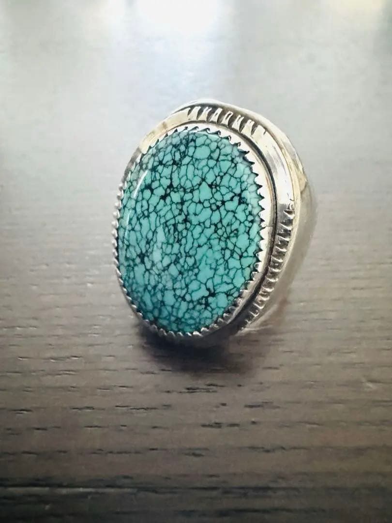 天然ターコイズリング 1970年代 ナバホ インディアンジュエリー