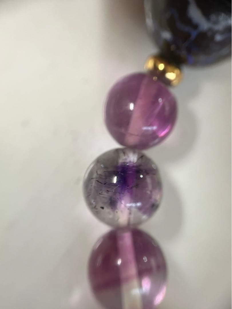 ボルダーオパールとスーパーセブンとフローライトのブレスレット　美品