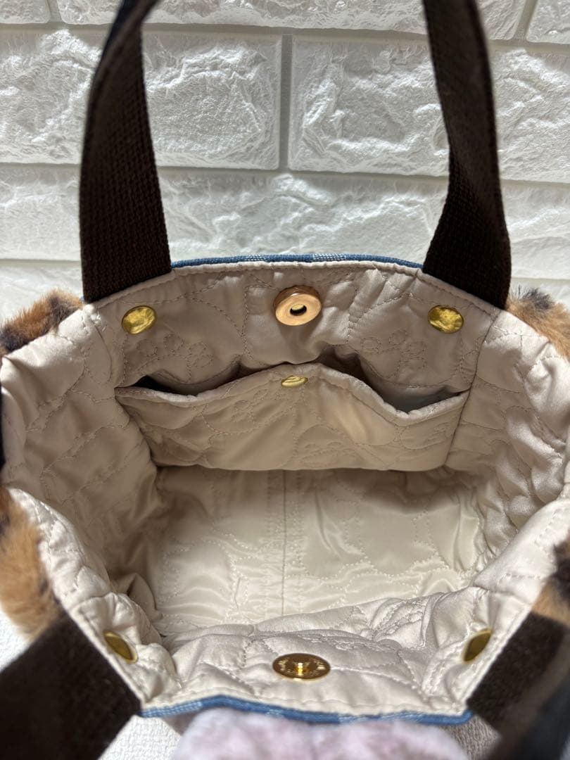さ*ー様 コヤンイサムチョン　ハンドメイド　ミニファートートバッグ　ヒョウ柄　う