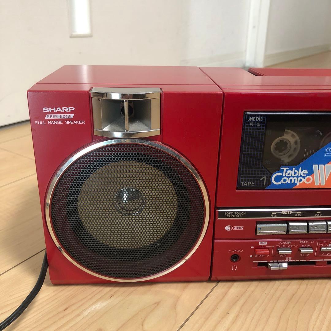 (K) 美品　SHARP　シャープ　ラジカセ　QT-P8R　赤