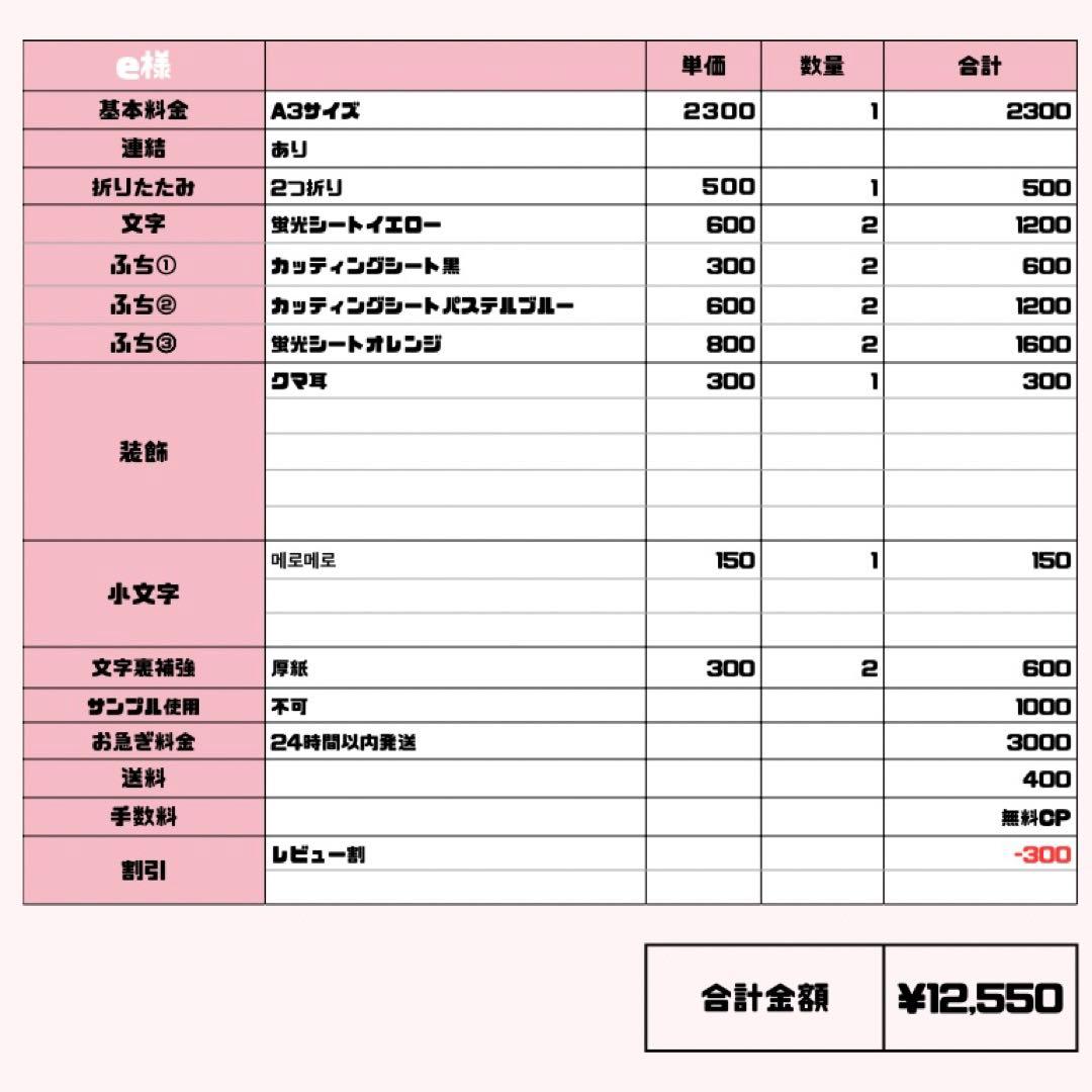 e【3/11発】うちわ文字 連結 文字パネル 団扇屋さん オーダー