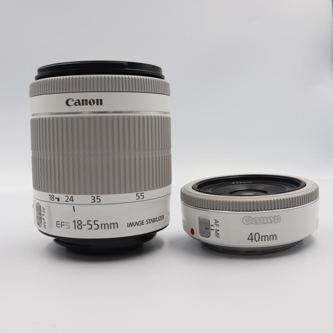 【美品】【希少ホワイト】Canon EOS Kiss X7 ホワイト レンズ2本