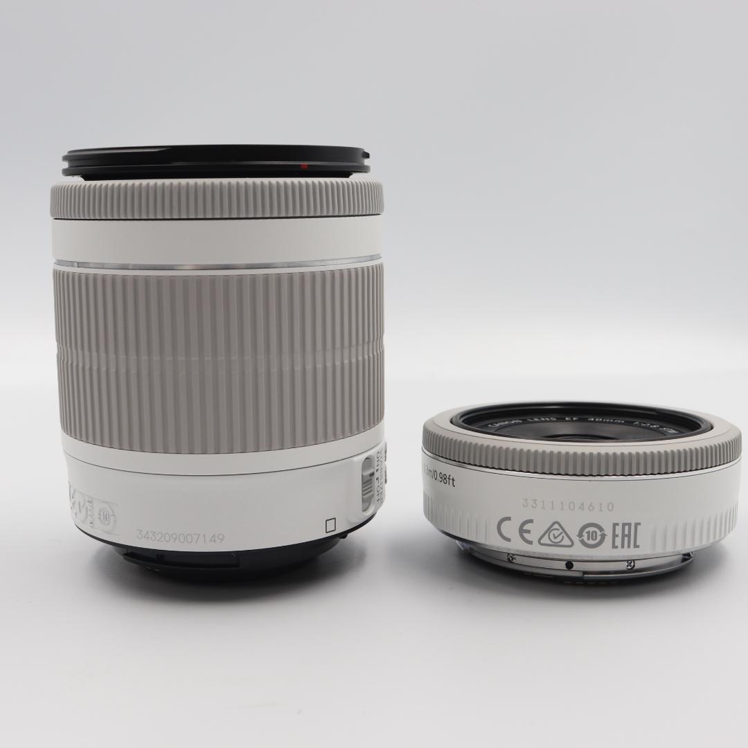 【美品】【希少ホワイト】Canon EOS Kiss X7 ホワイト レンズ2本