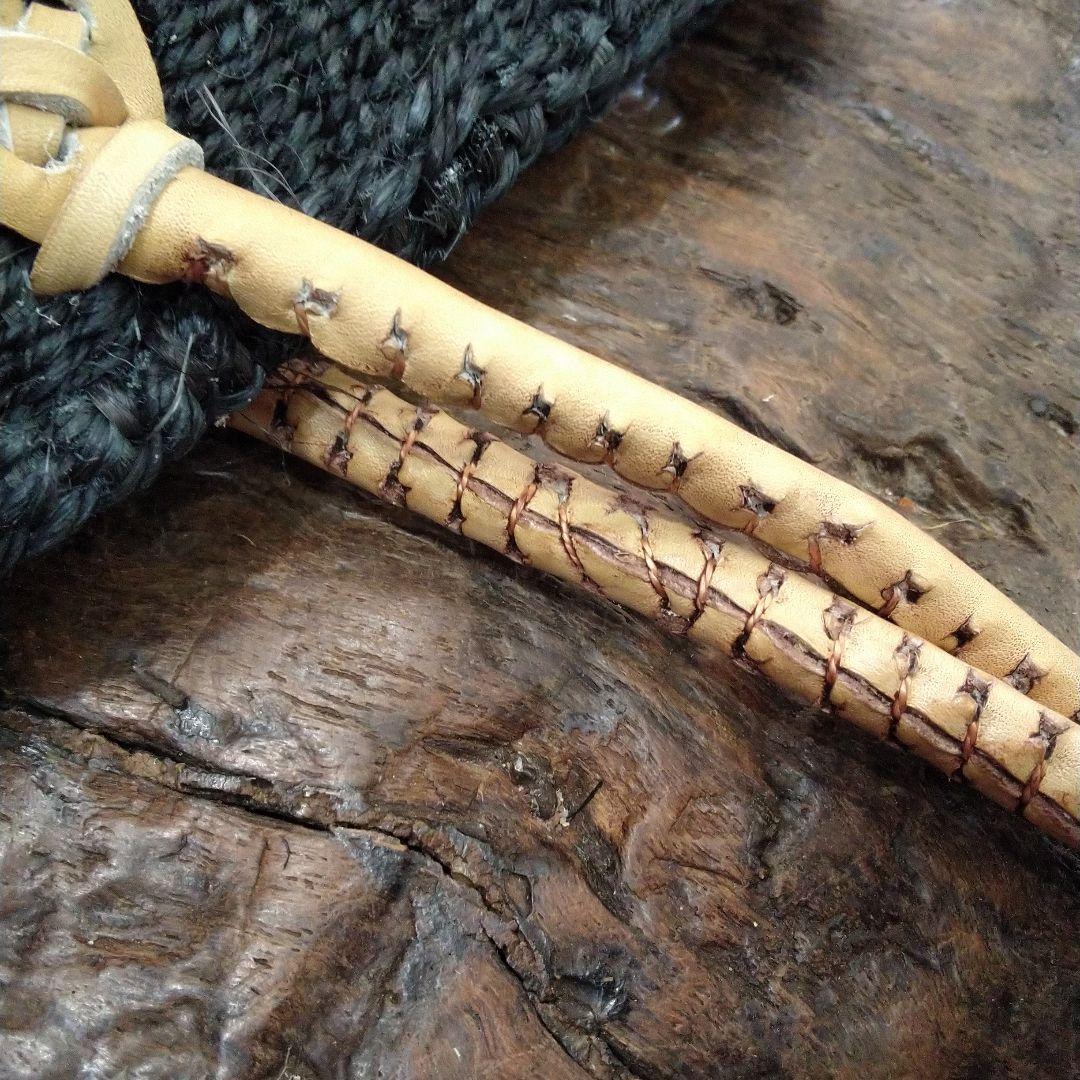 アフリカ　ケニア　新品タグ付き　サイザル麻バック　Brack　L