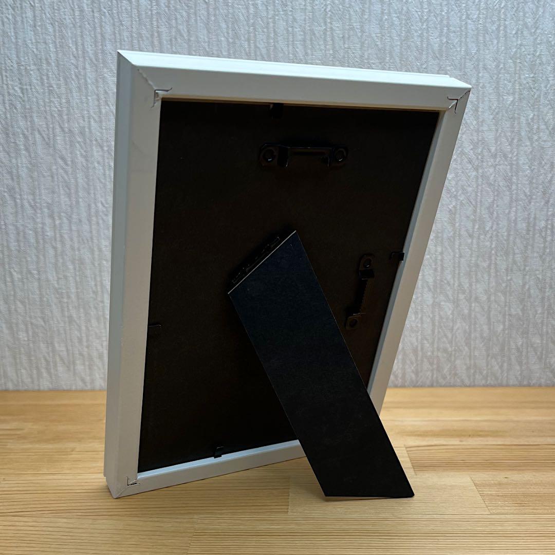 動物 原画 絵 手描き 癒し うさぎ 猫 一点物 額縁付き 『手のひらの宇宙』