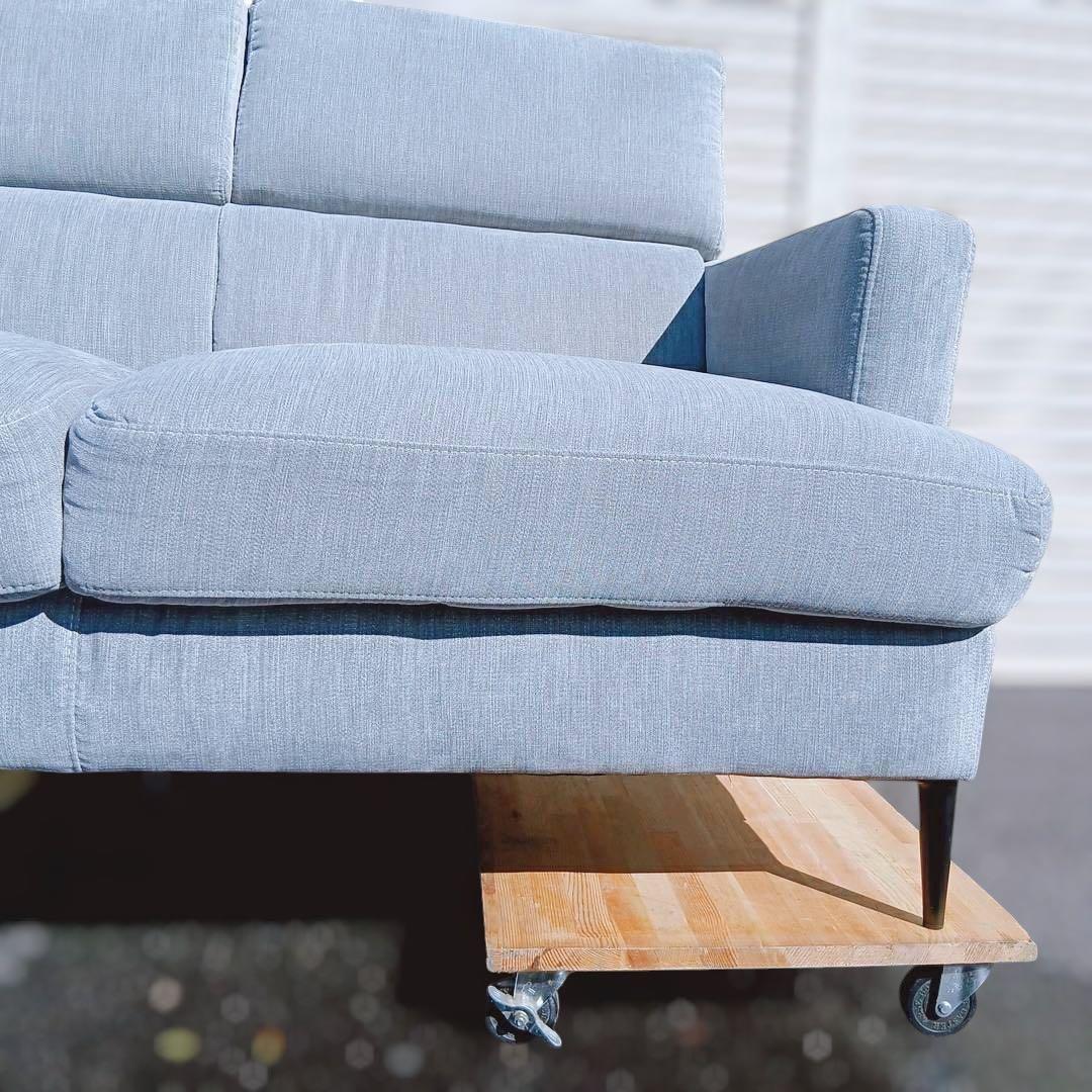 【神奈川県厚木市引取希望】ニトリ2人掛けソファ 布張りタイプ サザーラ GY