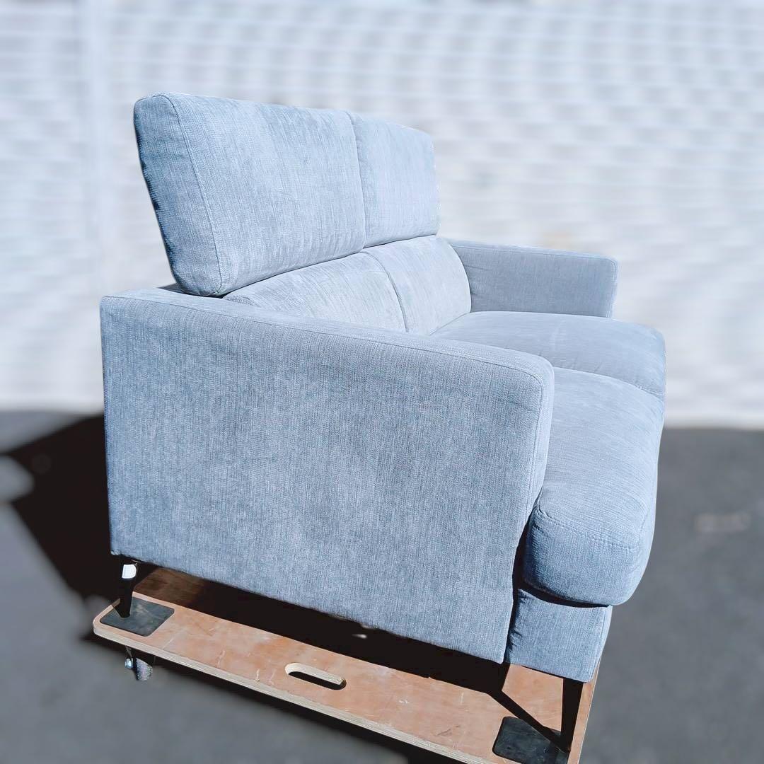 【神奈川県厚木市引取希望】ニトリ2人掛けソファ 布張りタイプ サザーラ GY