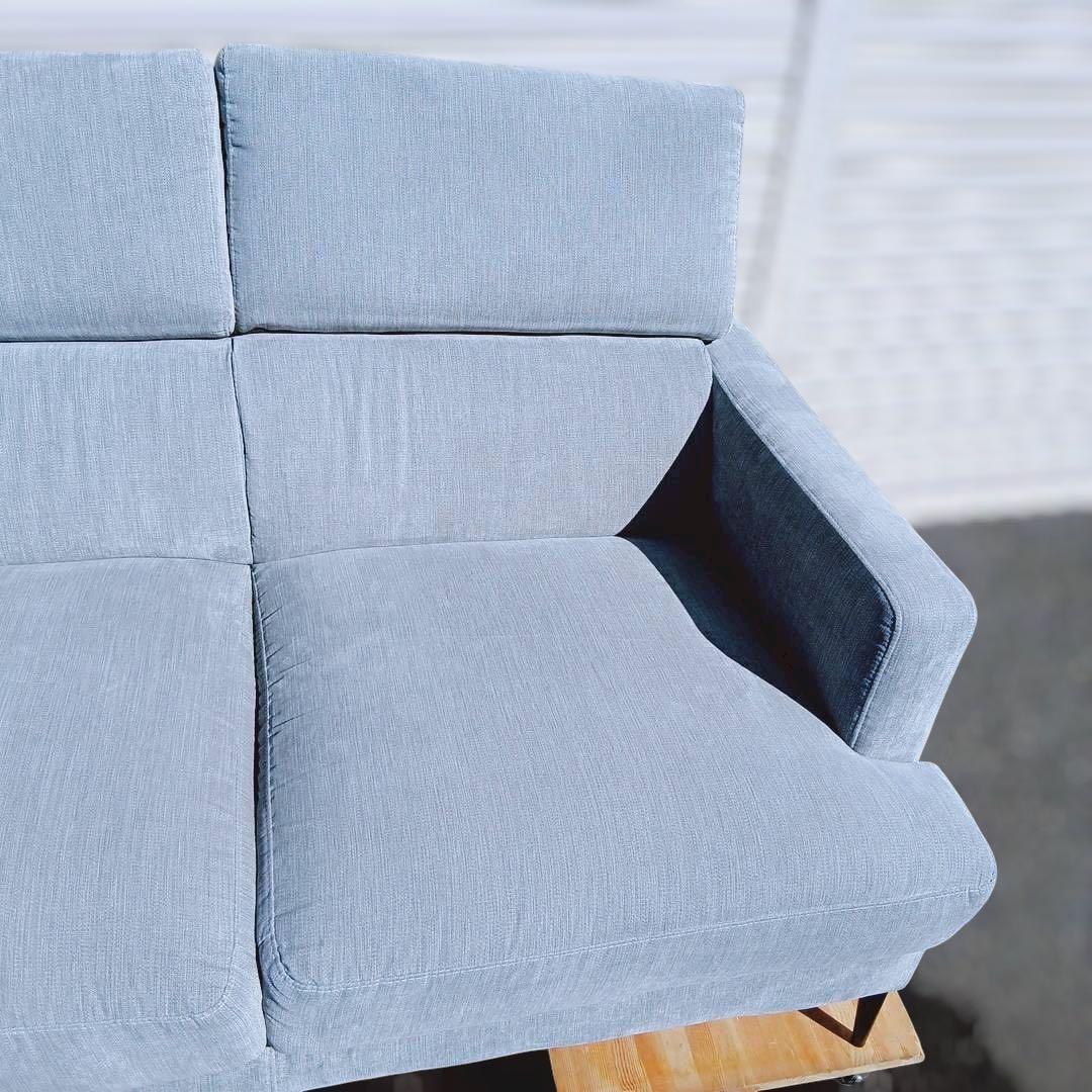 【神奈川県厚木市引取希望】ニトリ2人掛けソファ 布張りタイプ サザーラ GY