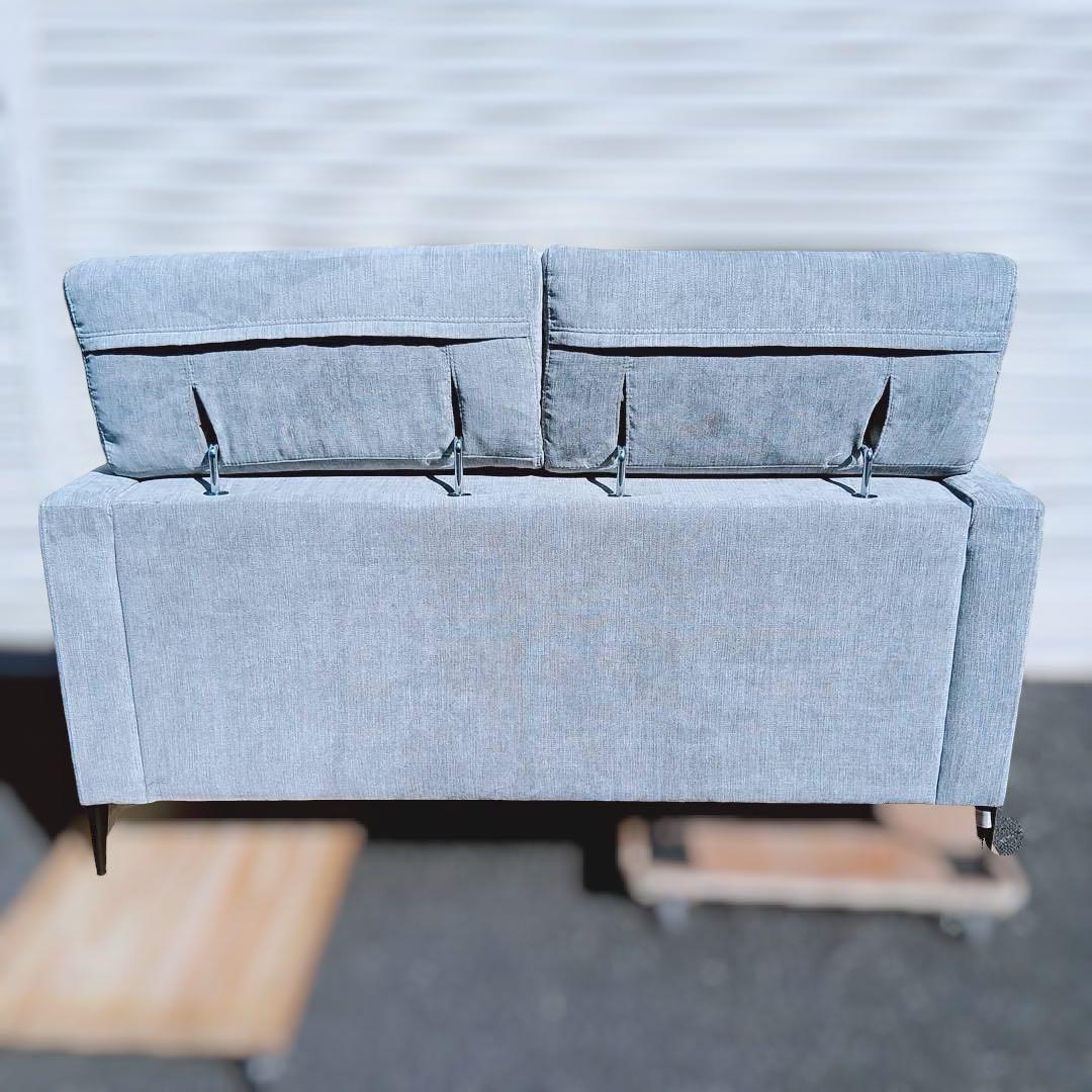 【神奈川県厚木市引取希望】ニトリ2人掛けソファ 布張りタイプ サザーラ GY