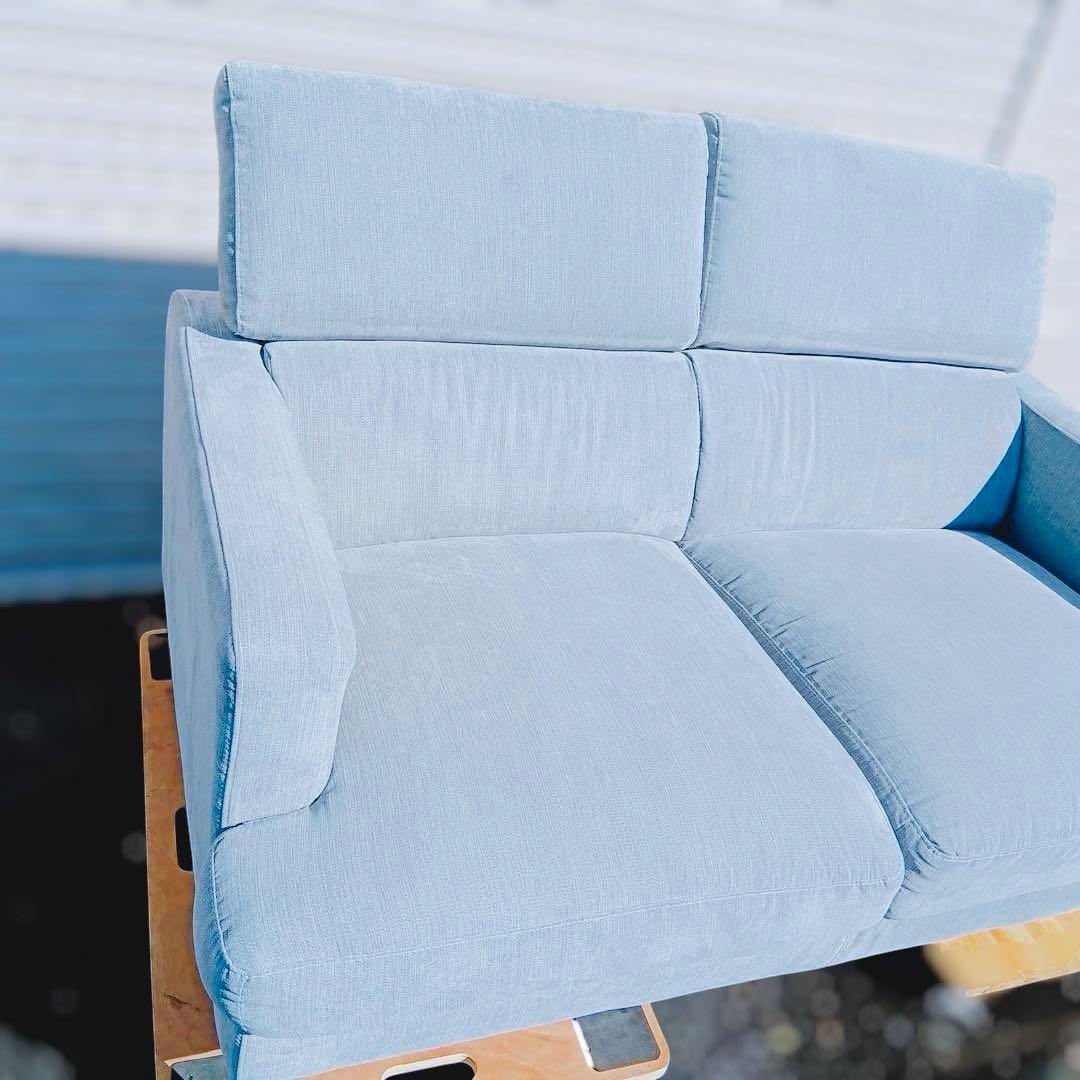 【神奈川県厚木市引取希望】ニトリ2人掛けソファ 布張りタイプ サザーラ GY