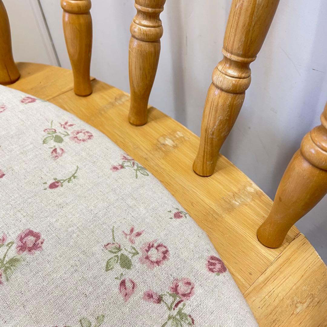 ミキモク ダイニングチェア① ウィンザーチェア 椅子 チェア 北欧スタイル 花柄