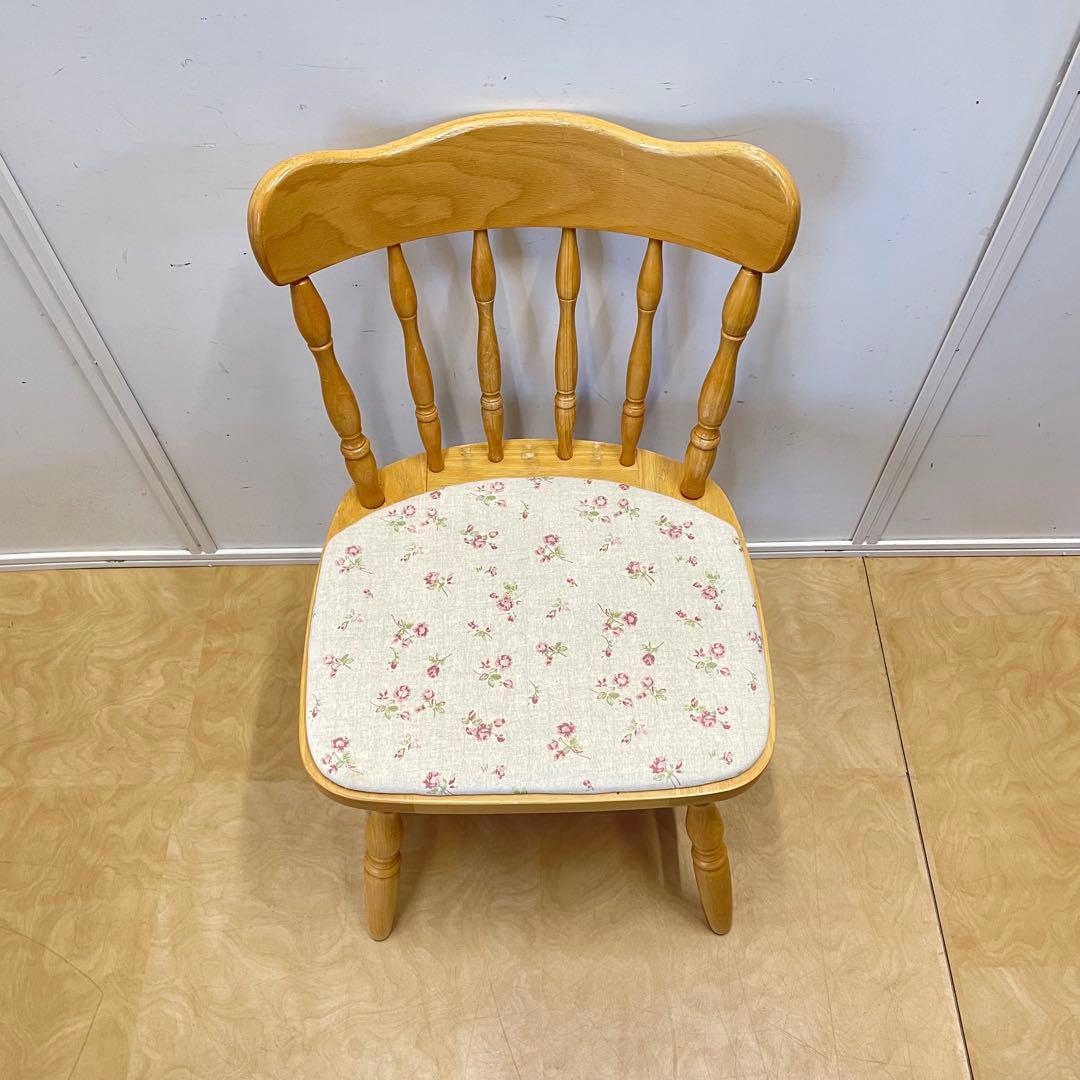 ミキモク ダイニングチェア① ウィンザーチェア 椅子 チェア 北欧スタイル 花柄