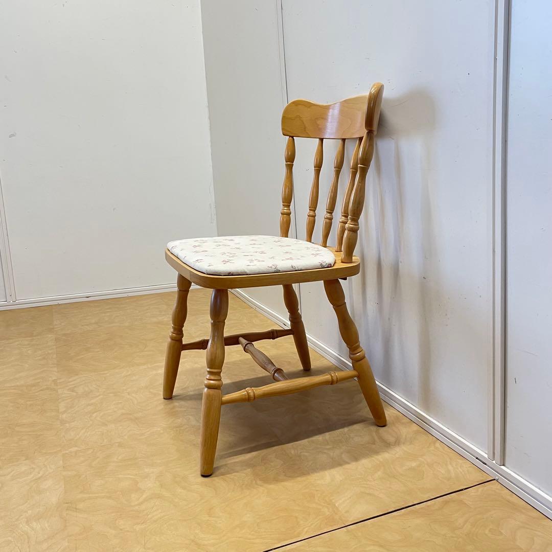 ミキモク ダイニングチェア① ウィンザーチェア 椅子 チェア 北欧スタイル 花柄