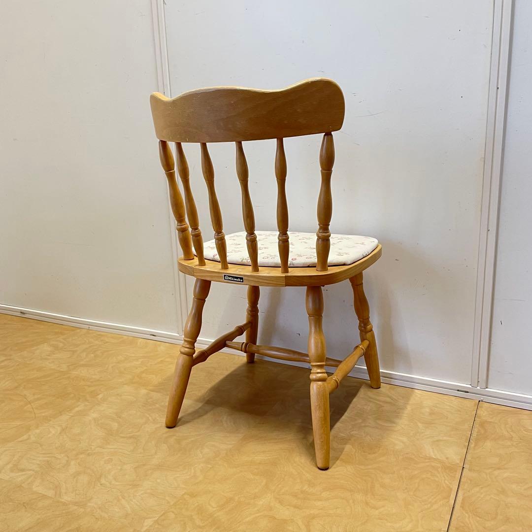 ミキモク ダイニングチェア① ウィンザーチェア 椅子 チェア 北欧スタイル 花柄