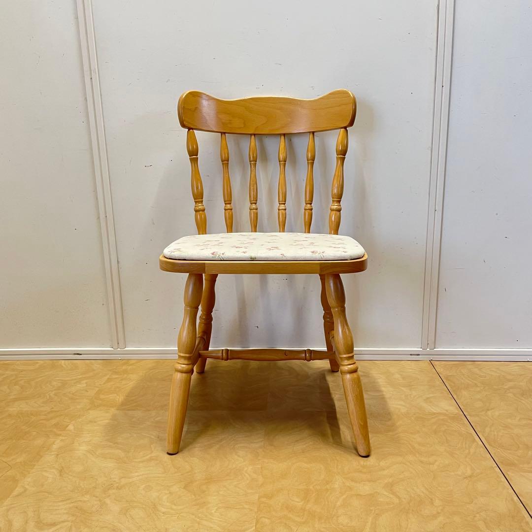 ミキモク ダイニングチェア① ウィンザーチェア 椅子 チェア 北欧スタイル 花柄