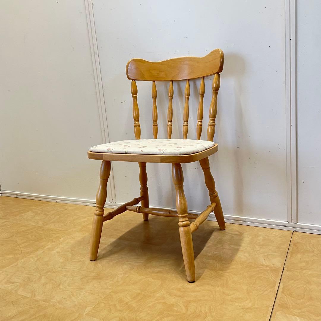 ミキモク ダイニングチェア① ウィンザーチェア 椅子 チェア 北欧スタイル 花柄