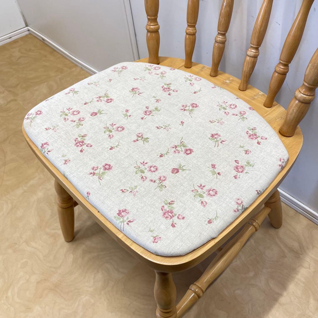 ミキモク ダイニングチェア① ウィンザーチェア 椅子 チェア 北欧スタイル 花柄