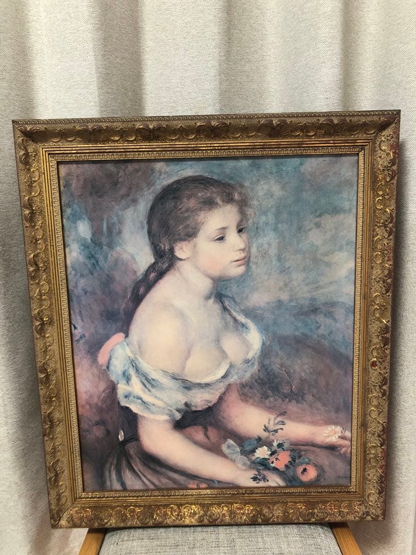ルノワール　花を持つ少女
