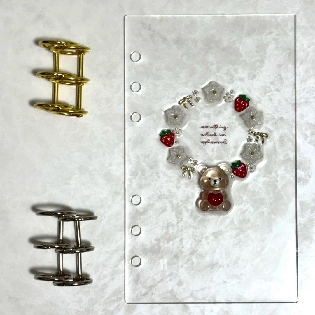 ✨くらげ ✨A6 アクリルレジンバインダー　リング付き×2セット