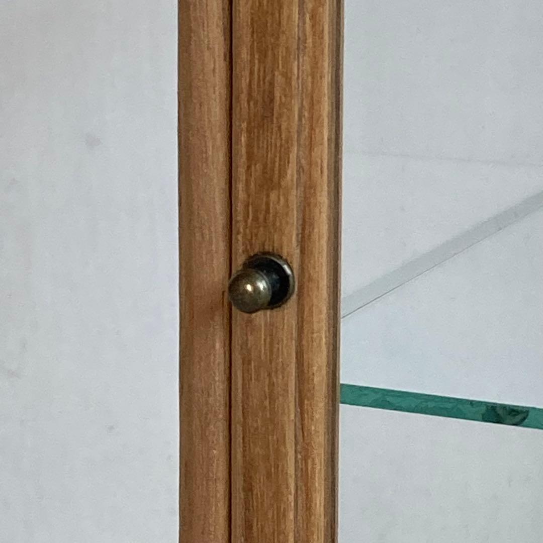 古い木製 ガラスケース 2段 ショーケース 展示ケース パンケース 店舗什器