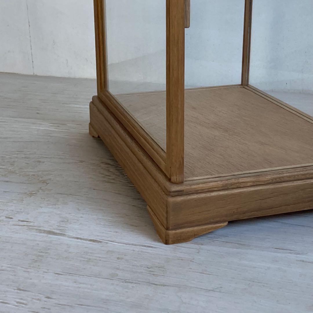 古い木製 ガラスケース 2段 ショーケース 展示ケース パンケース 店舗什器