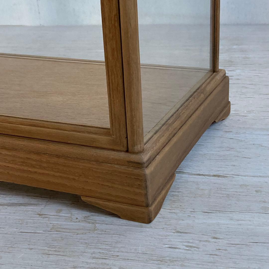 古い木製 ガラスケース 2段 ショーケース 展示ケース パンケース 店舗什器