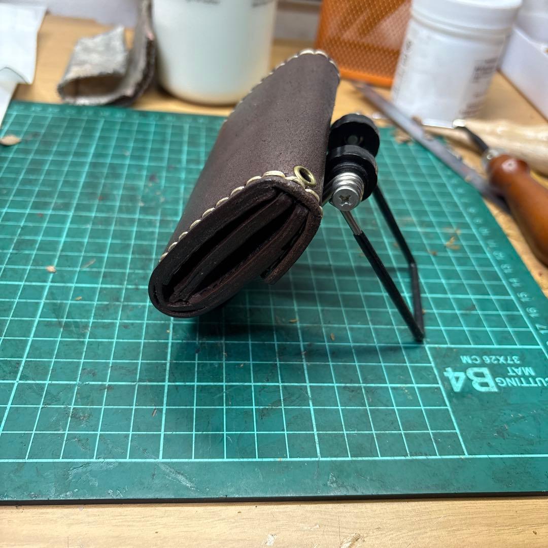 ダークブラウン レザー ケース