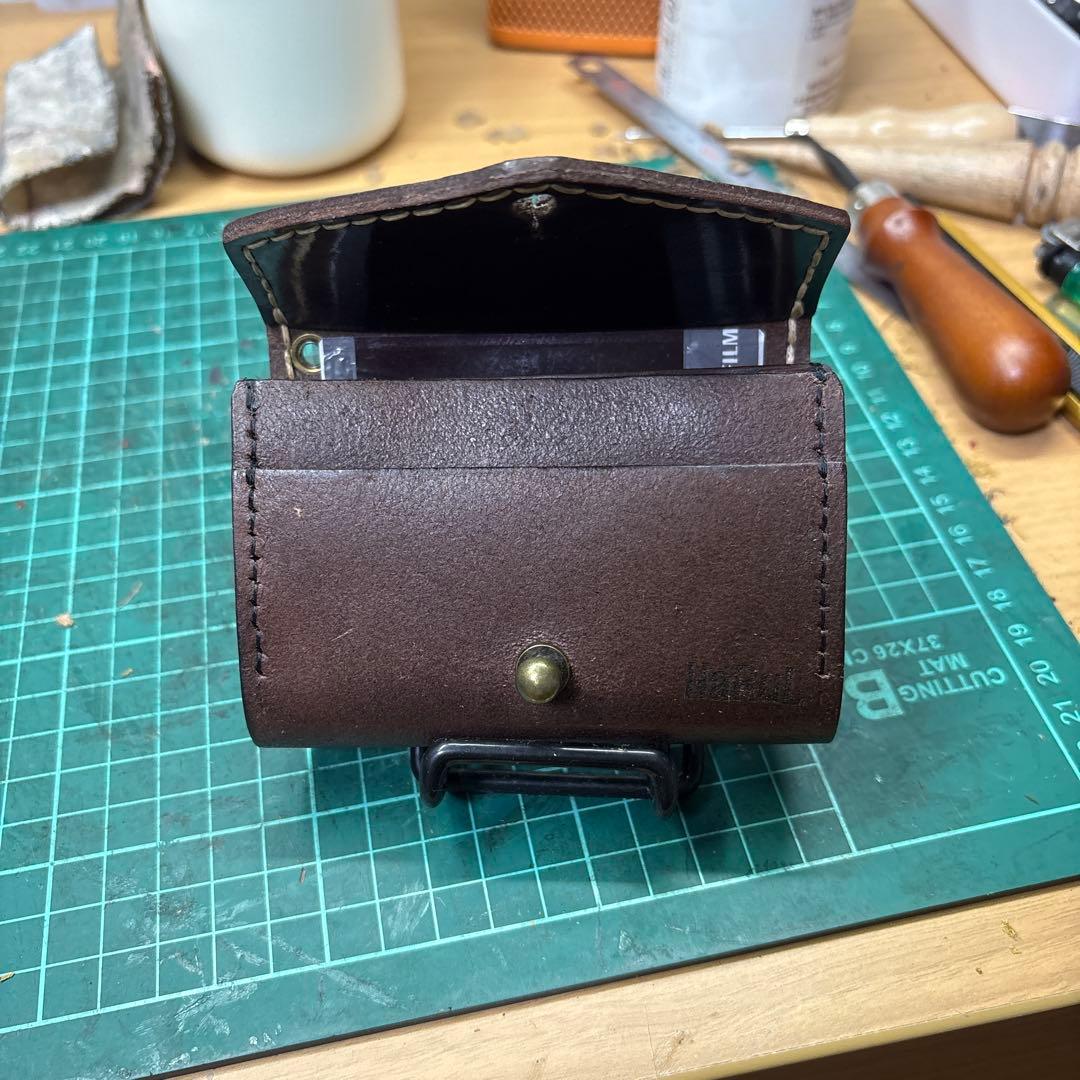 ダークブラウン レザー ケース