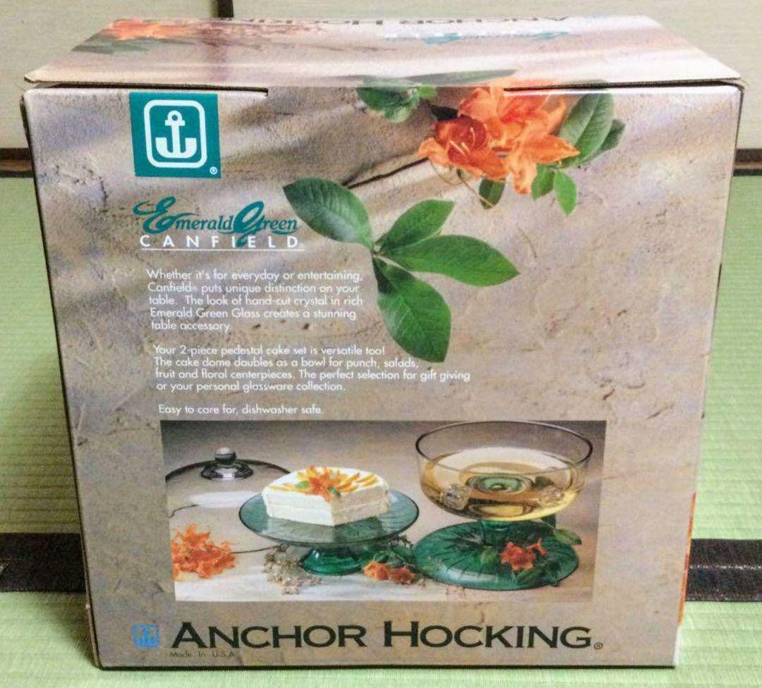 ANCHOR HOCKING ガラスケーキドーム/ポンチボール1台2役 (2台)