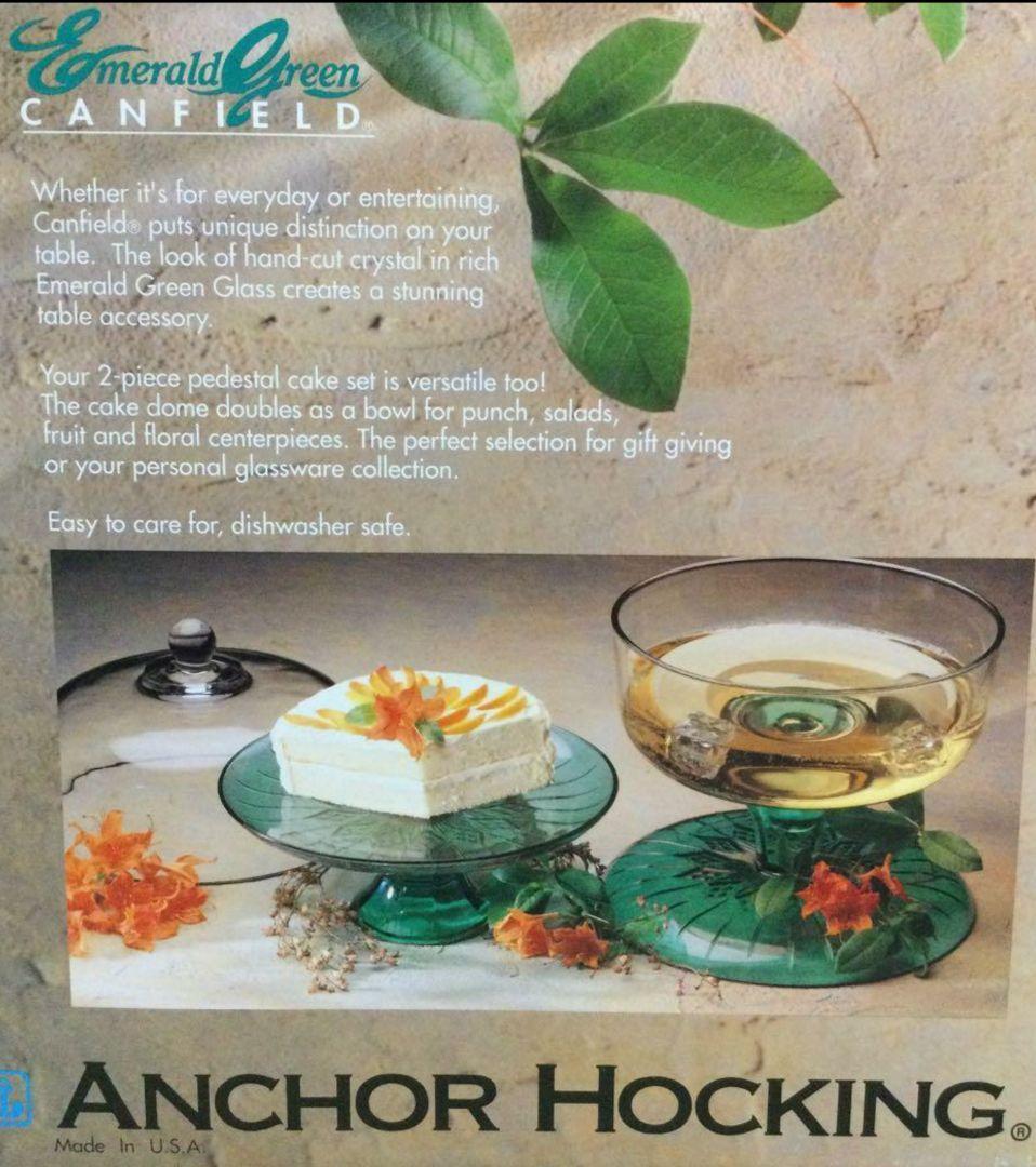 ANCHOR HOCKING ガラスケーキドーム/ポンチボール1台2役 (2台)