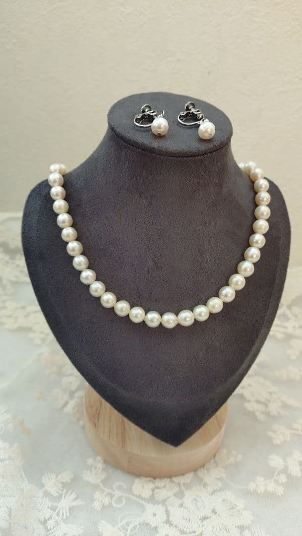 こや真珠(パール) 連ネックレス イヤリングセット