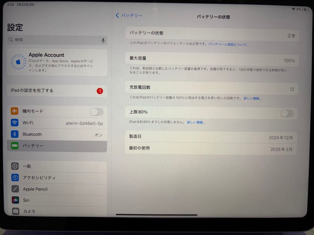 Apple iPad A16 シルバー 11インチ　128G