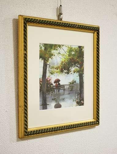 セール！ イタリア 額絵 新品 風景柄 正方形 モダン クラシック 796546