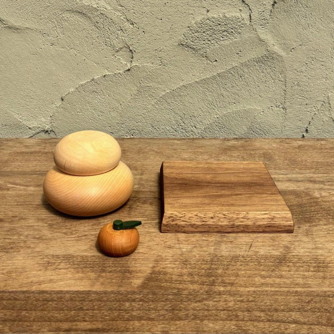 鏡餅 木製 飾り 鏡もち おしゃれ シンプル ナチュラル オブジェ 正月