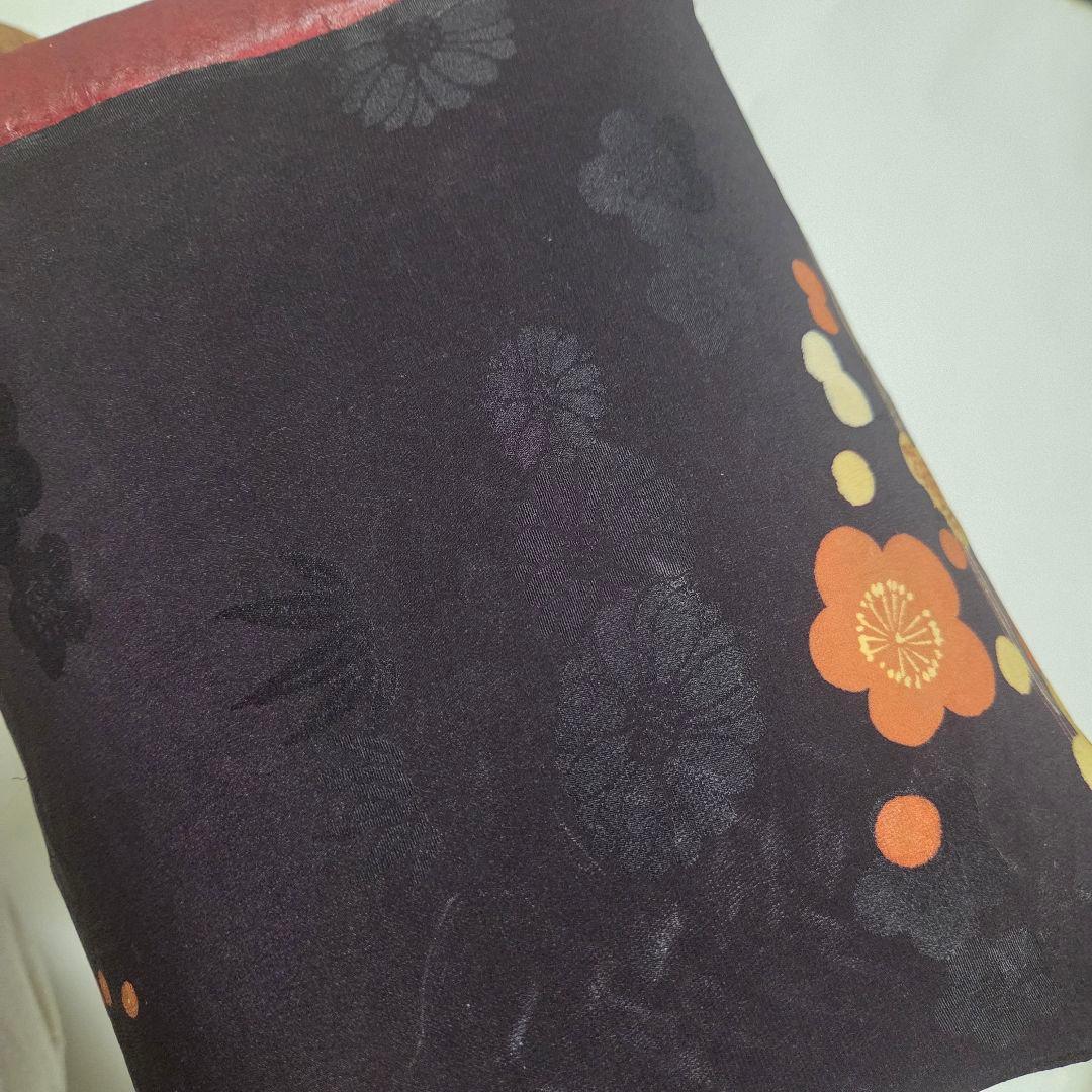 ハンドメイド桜柄の布製一閑張籠バッグ