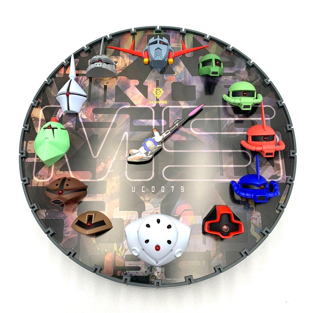 （ジャンク） 機動戦士ガンダム　3Dクロック 掛け時計　39911