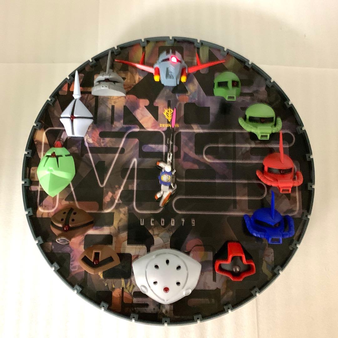 （ジャンク） 機動戦士ガンダム　3Dクロック 掛け時計　39911