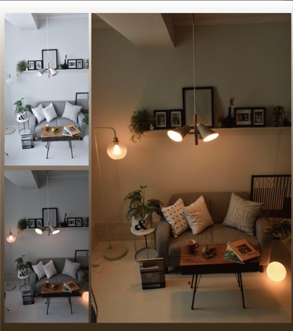 【新品未使用】北欧風 3灯 ペンダントライト ホワイト