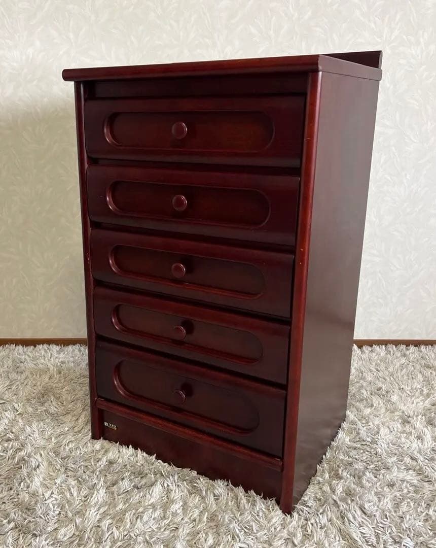 Karimoku カリモク チェスト オールド家具 引出し5段 収納 飾り棚
