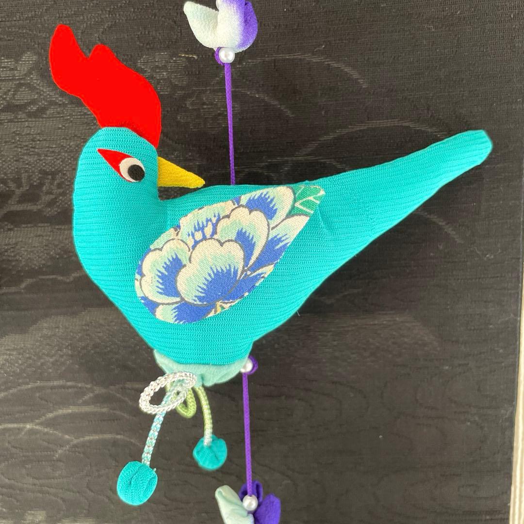 141 ちりめん細工　端午の節句タペストリー　吊るし飾り　古布