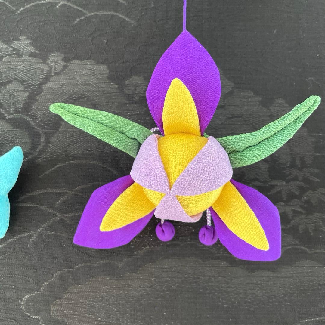 141 ちりめん細工　端午の節句タペストリー　吊るし飾り　古布