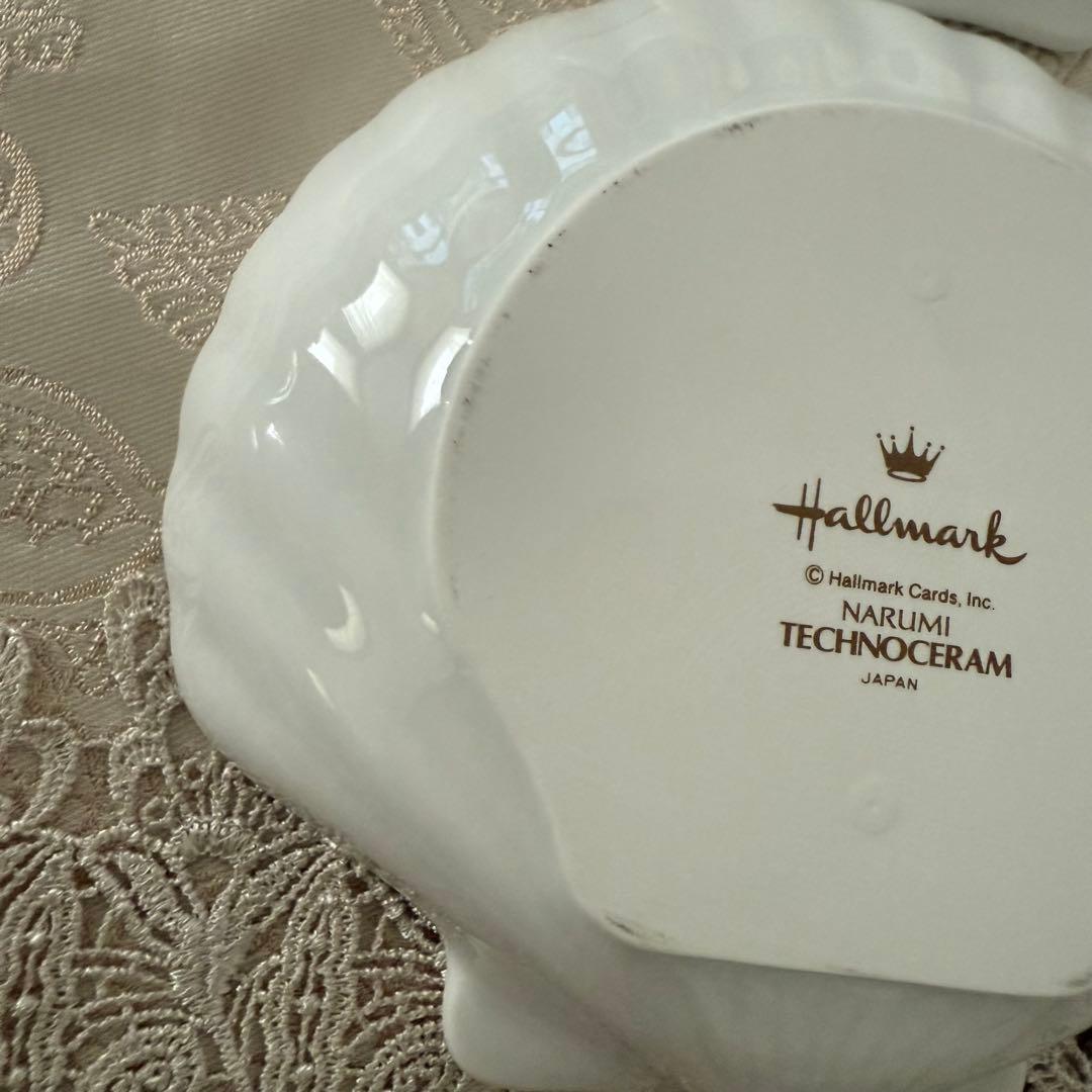 【未使用】ナルミ ホールマーク テディベア柄 プチプレート貝型（シェル）5枚組