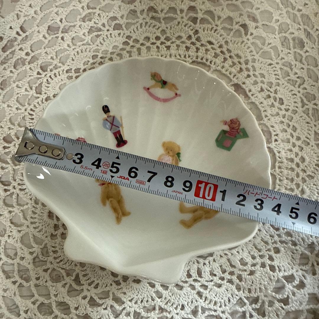 【未使用】ナルミ ホールマーク テディベア柄 プチプレート貝型（シェル）5枚組