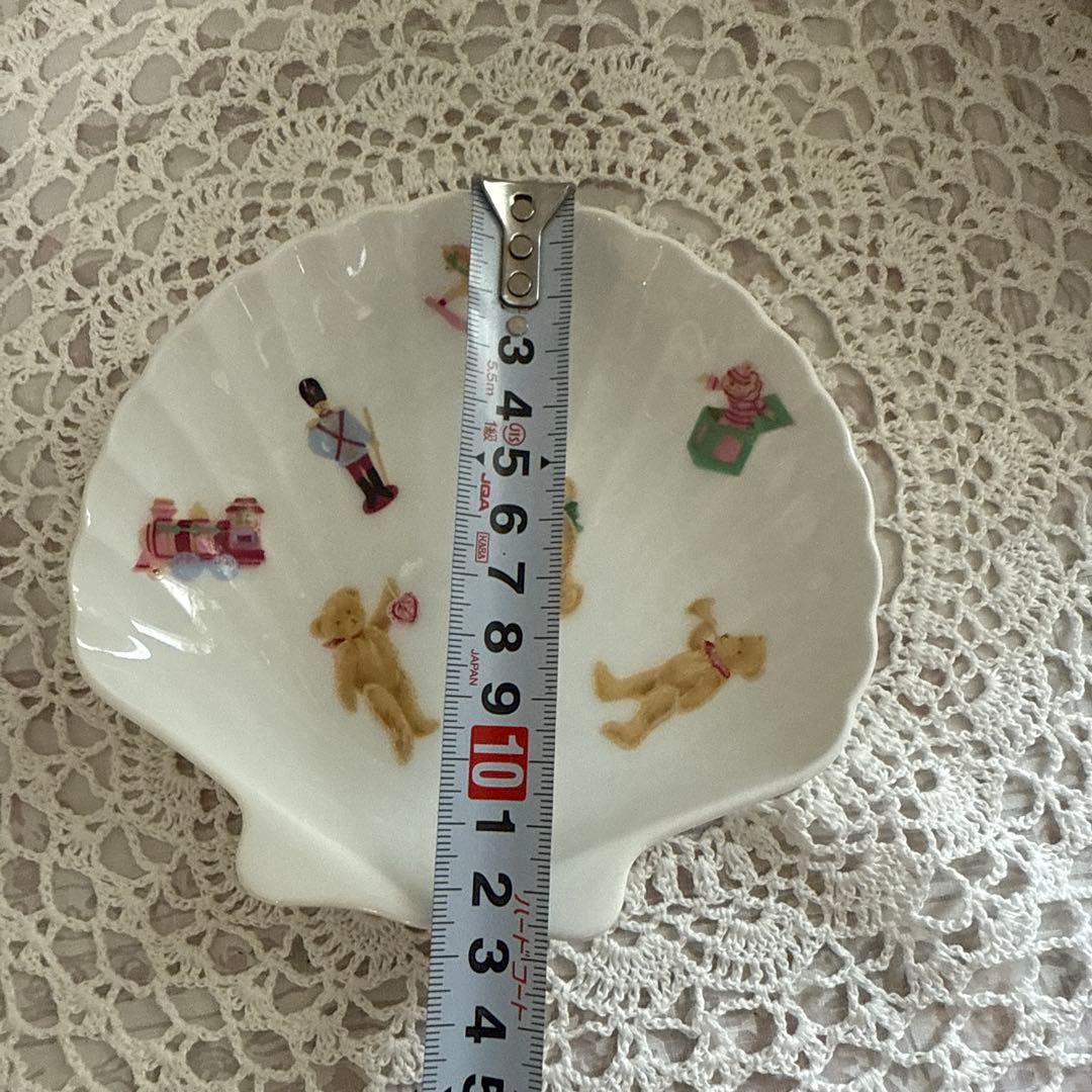 【未使用】ナルミ ホールマーク テディベア柄 プチプレート貝型（シェル）5枚組