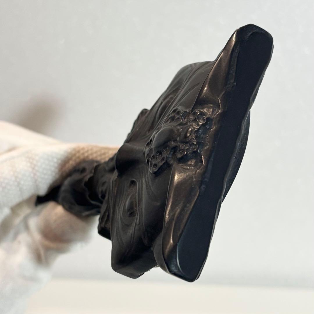 オブシディアン　猫　手鏡　ファンタジー　天然石　インテリア　パワーストーン