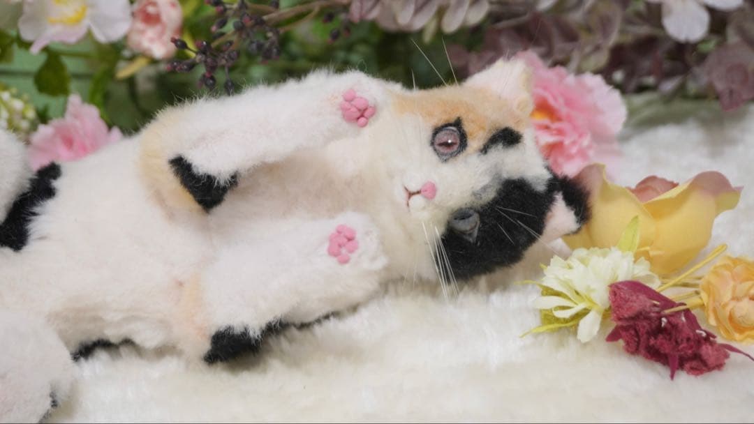 猫又　三毛猫　アートドール　オリジナル