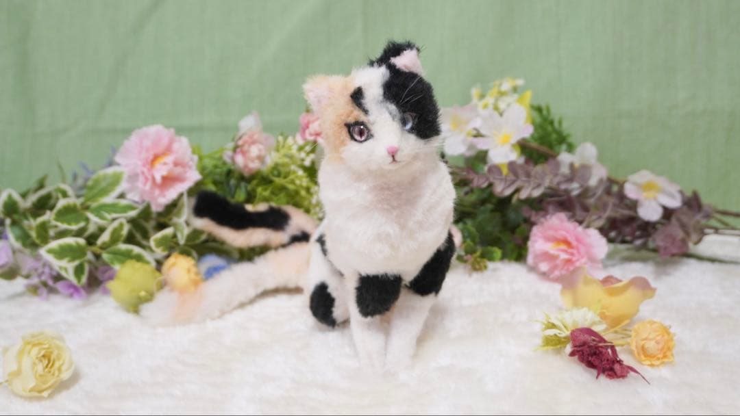 猫又　三毛猫　アートドール　オリジナル