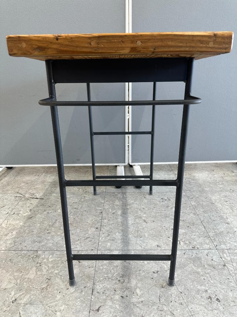 デスク　古材　天然木　アイアン　ブラウン